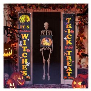 ป้ายแขวนผนังคริสต์มาสสำหรับขายส่งปี 2026 ทำจากโพลีเอสเตอร์ 100% ป้ายประดับประตูฮาโลวีนและคริสต์มาส พร้อมดีไซน์ส่วนตัว - Product Image 4