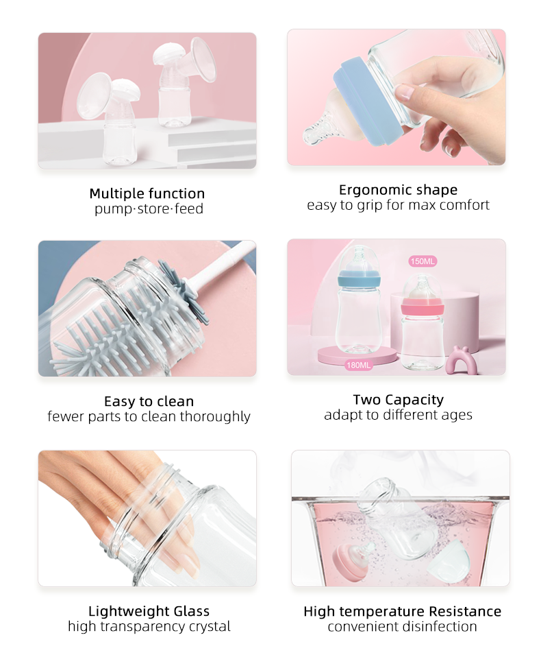 baby bottles glass