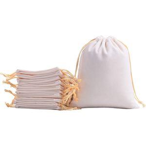 Sac à cordon en velours de luxe personnalisé avec logo, vente chaude, pour téléphone, maquillage, articles de toilette, sac de rangement sérigraphié - Product Image 4
