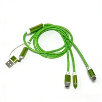 Câbles de charge USB C lumineux à LED personnalisés avec logo promotionnel, 5 en 1, type C, micro USB, pour tous les smartphones