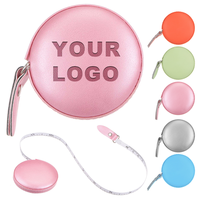 Mini mètre à ruban en cuir PU avec logo personnalisé carré portable cercle Vente en gros Article cadeau promotionnel d'usine