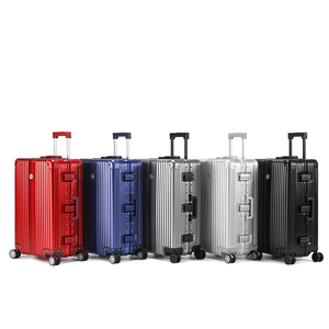 Wholesale Luxury Unisex <strong>Luggage</strong> High Quality Aluminum Suitcase with Alloy Frame Lock Modern 2 Sizes Stock for Travel - Product Image 1