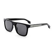 Lunettes de soleil polarisées unisexes RTA-4506S, forme carrée, en acétate noir, monture intégrale, personnalisables