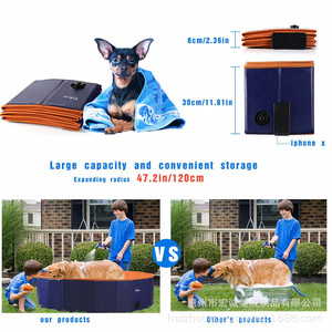 PVC Folding Bathtub Swimming Pool 80x20cm Foldable For Pet Dog Bathing And Children Use - Product Image 4