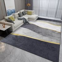 Ensembles de tapis carrés modernes style crème à poils moyens, tapis 3D pour canapé et table basse, fabriqués à la machine, antidérapants et lavables