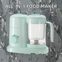 Blender Makanan Elektrik Otomatis All-In-One Multifungsi Pembuat Makanan Bayi dengan Fungsi Pengukus dan Pencacah untuk Rumah Tangga