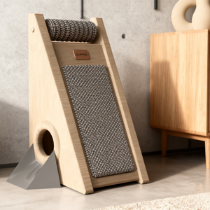 Tempat Tidur dan Penggaruk Kucing Multifungsi dengan Tiang Penggaruk Sisal yang Tahan Lama dan Papan Penggaruk Kucing - Product Image 2