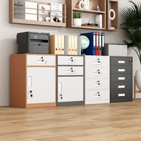 Lemari Arsip Bawah Meja Baja Modern Modular Dapat Dipindah, Unit Laci Anti Maling, Organizer Portabel Tahan Api, Untuk Sekolah & Hotel
