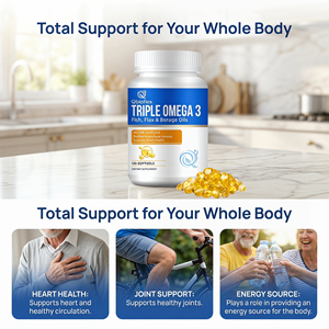 <span class=keywords><strong>Huile</strong></span> de poisson oméga-<span class=keywords><strong>3</strong></span> 1200 mg EPA 600 mg DHA 400 mg Soutient la fonction cardiaque et cérébrale GMP Halal OEM disponible - Product Image 4
