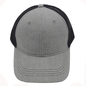 Casquette de baseball unisexe classique noire en maille, réglable, style trucker, respirante, protection solaire - Product Image 3