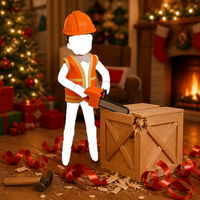 Vêtements de poupée, veste de sécurité de bûcheron, tronçonneuse, chariot élévateur à palettes, casque de sécurité, accessoires pour poupée de Noël de 30 cm, unisexe