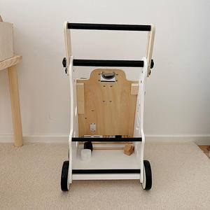 COMMIKI <span class=keywords><strong>poussette</strong></span> multifonctionnelle en bois pour tout-petits bébé éducatif éducation précoce planche occupée jouet en bois panier - Product Image 5