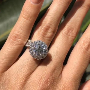 Anello con Diamante F896, Taglio Brillante Rotondo, Colore Naturale D, Gioiello Classico da Donna per Fidanzamento - Product Image 6