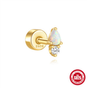 925 Sterling Bạc Sụn Bông Tai Stud Phụ Nữ CZ Sụn Stud Bông Tai Chuỗi <span class=keywords><strong>Dangle</strong></span> Daith Helix <span class=keywords><strong>tragus</strong></span> Piercing Đồ Trang Sức - Product Image 6