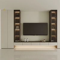 Vente d'usine : Meuble TV et console murale classiques en bois massif américain sur mesure pour les chaînes de magasins de meubles