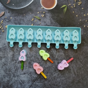 8 lỗ Silicone Kem khuôn hình trái tim hình Bầu chuỗi <span class=keywords><strong>Ice</strong></span> Pop khuôn DIY Popsicle khuôn bánh pudding khuôn khay món tráng miệng - Product Image 5
