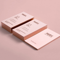 Tarjetas de Visita de Cartón Negro con Estampado en Caliente de Lujo con Lámina de Metal Dorado y Logotipo