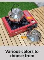 Camping en plein air Bouilloire En Acier Inoxydable Poignée Camping Hung Pot Portable Cafetière Pique-Nique Cuisinière 1L Théière Cuisson Accessoire