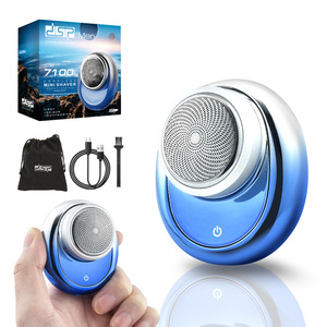 DSP Mini afeitadora eléctrica para hombre, IPX7, resistente al agua, carga tipo C, recortadora de barba portátil para hombre, cuerpo metálico, color naranja - Product Image 5