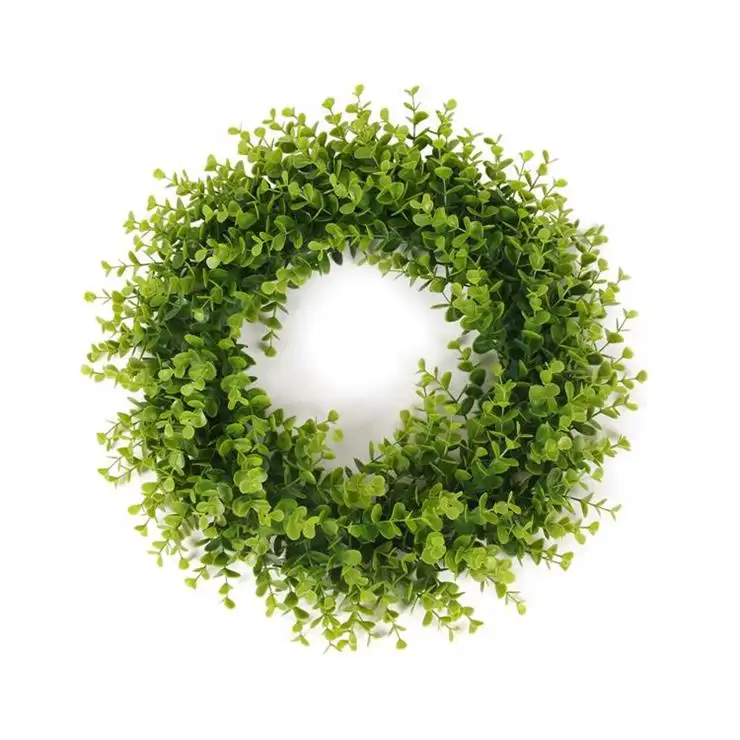 Commercio all'ingrosso di cerimonia nuziale decorazione della casa verde erba anello artificiale di plastica corona per la decorazione di cerimonia nuziale