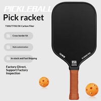 Nouveau support de raquettes de pickleball personnalisé NewChance en fibre de carbone 3K PP, motif alvéolé givré