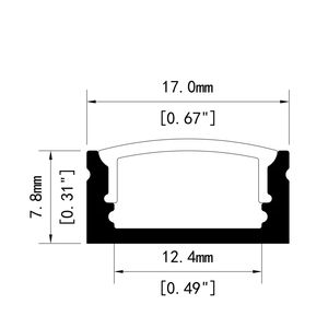 Venta directa 17*08MM Luz lineal Led perfiles <span class=keywords><strong>de</strong></span> extrusión <span class=keywords><strong>de</strong></span> <span class=keywords><strong>aluminio</strong></span> tira <span class=keywords><strong>de</strong></span> luz Led canal <span class=keywords><strong>de</strong></span> <span class=keywords><strong>perfil</strong></span> <span class=keywords><strong>de</strong></span> <span class=keywords><strong>aluminio</strong></span> con difusor <span class=keywords><strong>de</strong></span> PC - Product Image 2
