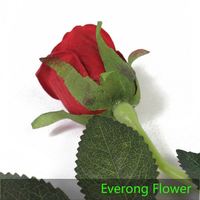 Everongflower bunga sentuhan asli buatan, bunga mawar kecil beludru untuk dekorasi pernikahan