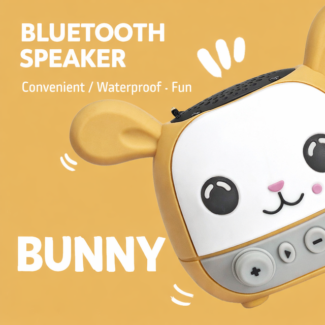 Mini Stereo Cute Pet Rabbit for 5.2 Speaker Waterproof Voice Prompt Call Function Girl's Birthday Gift Portable Creative
