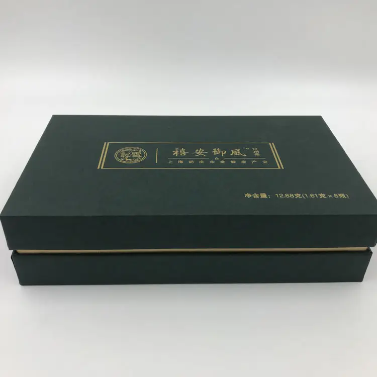 Box Custom Printing Matt Special Paper Rigid Board Skin Care Product Green Empty Gift Set Packaging Tea box
