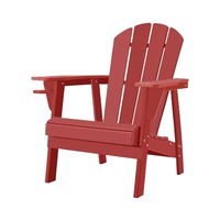 Chaises Adirondack tout temps en HDPE rouge classique Mobilier d'extérieur polyvalent pour l'utilisation du foyer de jardin patio