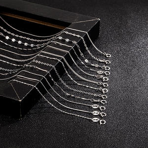 S925 cadena fina de plata esterlina Yuanbao serpiente hueso agua onda Cruz giro cielo estrella azulejos <span class=keywords><strong>Chopin</strong></span> clavícula todos los collares a juego - Product Image 3