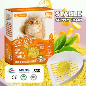 Free Samples Manufacturer Premium Easy Clean Plant Cat <b>Sand</b> Organic Corn Cassava Cat Litter - Product Image 1