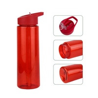 Bouteilles d'eau sport en plastique personnalisables 400ml/750ml avec logo, portables pour le camping, la randonnée et les voyages, avec couvercles à paille rabattable anti-fuite – Vente en gros