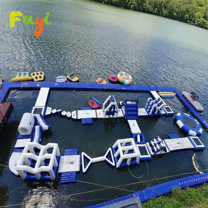 Circuito de Obstáculos Inflable Acuático, Isla Inflable para Diversión de Verano, Brincolín Inflable para Juegos Acuáticos - Product Image 3