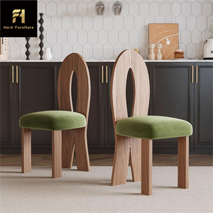 Sedia <span class=keywords><strong>da</strong></span> <span class=keywords><strong>Pranzo</strong></span> in Legno Verde Stile Retrò Francese, Design Nordico Minimalista con Schienale Alto, Personalizzabile - Product Image 1