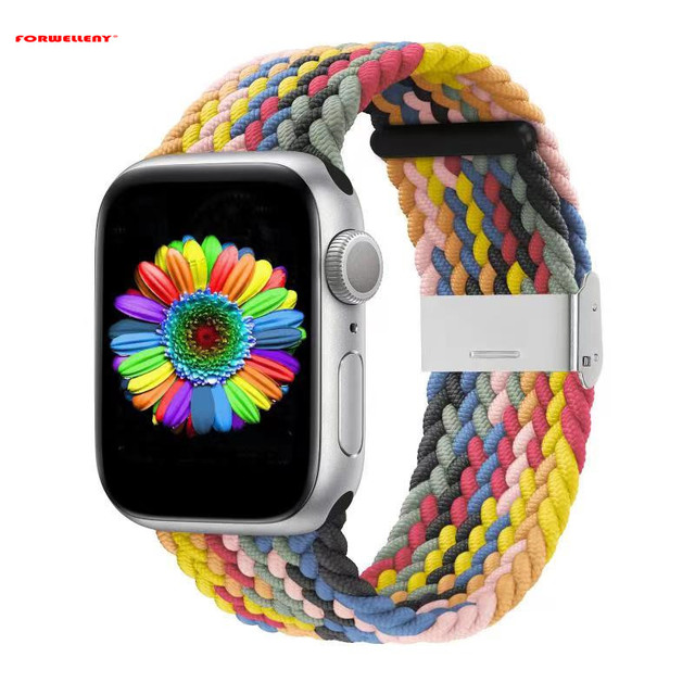 Forwelleny OEM ODM Watch Band WristBand Nylon Braided Watch Replacement Strap for Apple Watch Series 11 10 9 8 7 6
