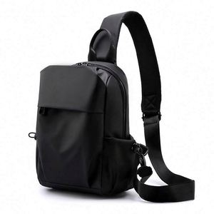 Free Sample Summer High Quality Waterproof Soft Tactile <b>Nylon</b> Fabric Men's <b>Crossbody</b> Chest <b>Bag</b> Daily Life Outdoor Walking - Product Image 2