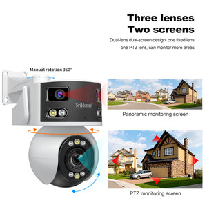 กล้อง SriHome 3 เลนส์ ซูมออปติคอล 5 เท่า มุมกว้างพิเศษ PTZ ความละเอียด 8MP กล้อง WIFI รองรับ 512GB ภาพสีเต็มรูปแบบ พร้อมระบบมองเห็นในเวลากลางคืนด้วยอินฟราเรด - Product Image 5