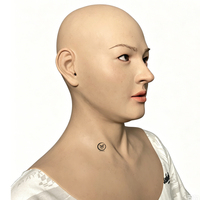 Masques de tête en silicone réalistes faits sur mesure en usine, haute simulation, masque facial féminin, pour cosplay, fête, Halloween, accessoire de film