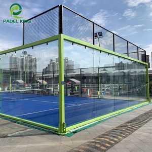 Corte de Pádel panoram con alfombra artificial recubierta de PU certificado CE 150mm x 150mm. - Product Image 4