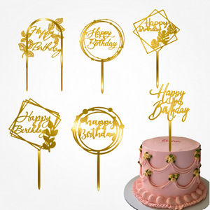 Décorations de gâteau en forme d'arche de fleurs en acrylique, style simple, pour les fêtes d'<span class=keywords><strong>anniversaire</strong></span>, marque de fête, 14 ans et plus - Product Image 3