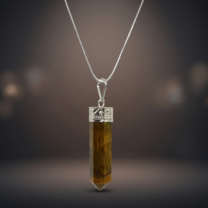 Pendentif en forme de crayon en œil de tigre naturel fait main, décoration d'intérieur, cadeau artisanal, vente en gros - Product Image 3
