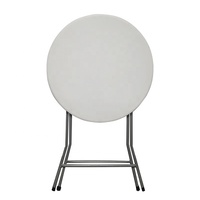 Table de bar ronde pliable populaire pour événements extérieurs, diamètre 60 cm, en plastique HDPE avec structure métallique, idéale pour mariages, hôtels et réceptions.