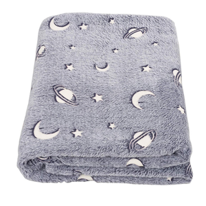 Magic <b>Glow</b> <b>Dark</b> Modern Solid Blanket Christmas Birthday Gift Home Textile Finished <b>Star</b> Moon Luminous Super Soft Fuzzy Fluffy - Product Image 6