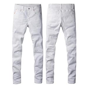 <span class=keywords><strong>Jeans</strong></span> Slim Fit da uomo di moda <span class=keywords><strong>con</strong></span> strappo elastico Design aderente Logo di personalizzazione indipendente da uomo <span class=keywords><strong>Jeans</strong></span> di marca americana - Product Image 5