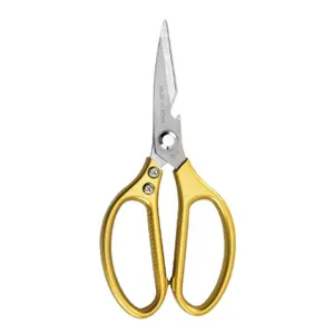 Multifunctional Stainless Steel Household Kitchen Scissors Chicken Bone Scissors Barbecue Strong Meat Scissors Food Cutter
