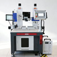 Machine de codage laser à double tête pour bouteilles, impression simultanée/independante de codes QR, date de production et numéro de lot à l'extérieur et à l'intérieur des bouteilles