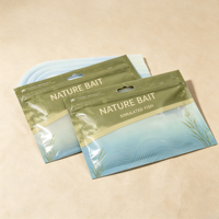 Pochette autoportante étanche avec fenêtre transparente, fermeture éclair refermable, trou de suspension, anti-odeur, résistante aux perforations, pour leurres et hameçons de pêche
