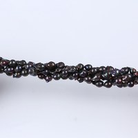 Perles d'eau douce naturelles baroques noires, vente en gros, 10-11mm