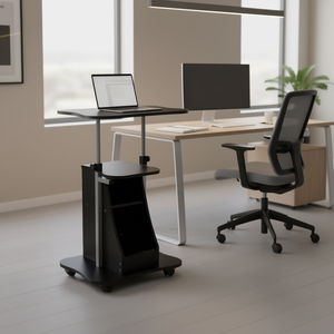 Support pour ordinateur portable, support de sol en plastique, ergonomique, hauteur réglable, mobilier de bureau - Product Image 2